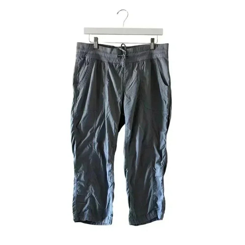 The North Face Women’s Track Joggers Hiking Tie Waist  Lightweight Gray Pants SZ